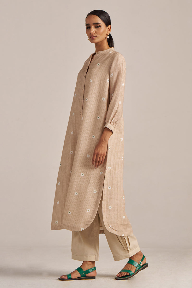 Beige and Sesame Linen Co-ord Set