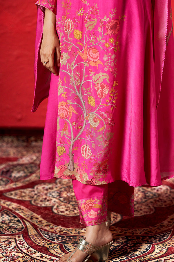 Lilac Rose Muslin Print Salwar Suit