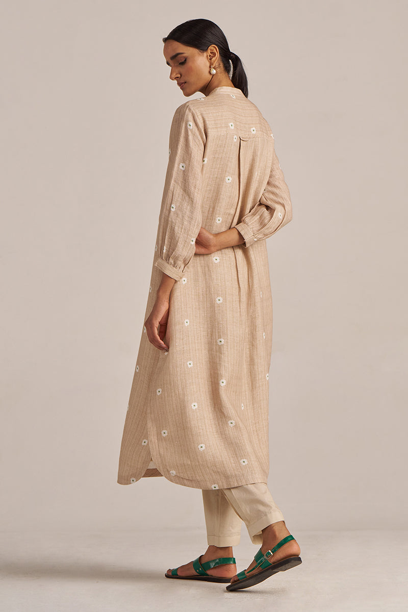 Beige and Sesame Linen Co-ord Set