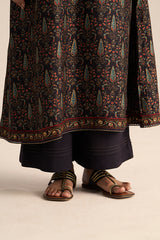 Black Silk Traditional Co-ord Set