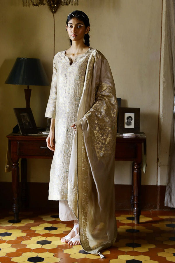 Humus Woven Jacquard Salwar Suit