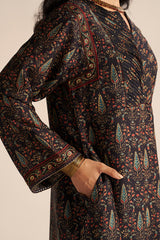 Black Silk Traditional Co-ord Set