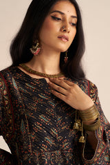 Black Silk Traditional Co-ord Set