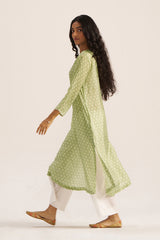 Pistachio Green Silk Kurta