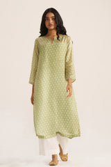 Pistachio Green Silk Kurta