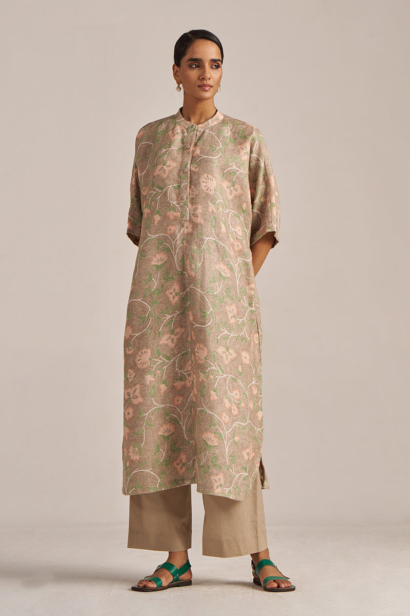 Nomad and Pale Peach Linen Co-ord Set