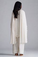 Off-White Mul-Chanderi Embroidered Kurta Set