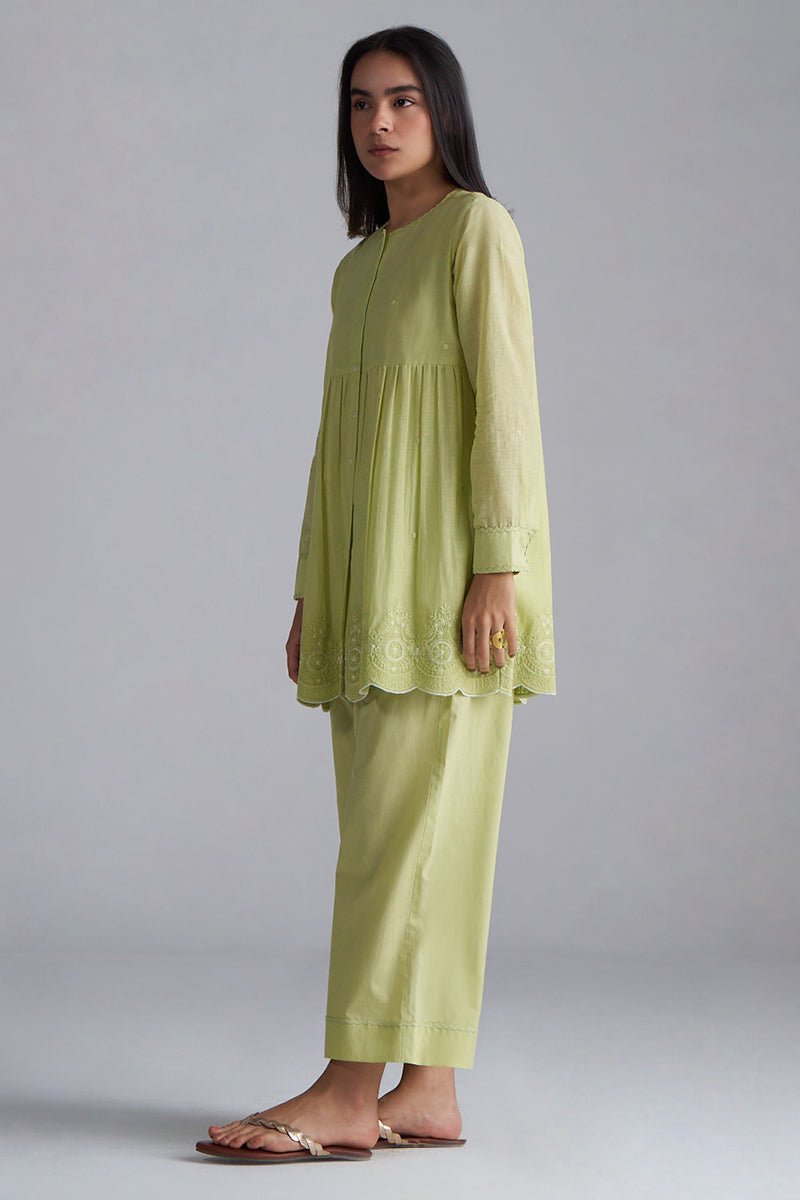 Fresh Mint Green Mul-Mul Co-ord Set