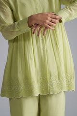 Fresh Mint Green Mul-Mul Co-ord Set