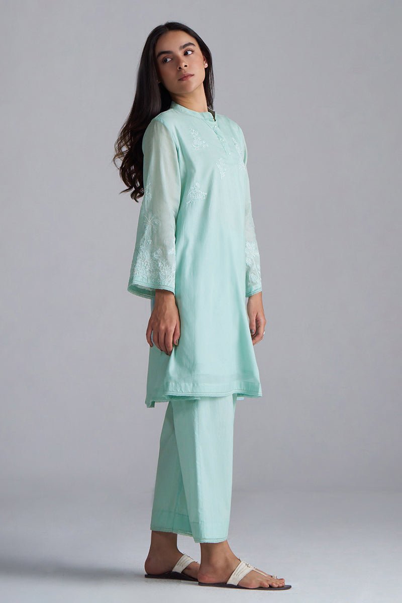 Dusky Aqua Mul-Mul Co-ord Set