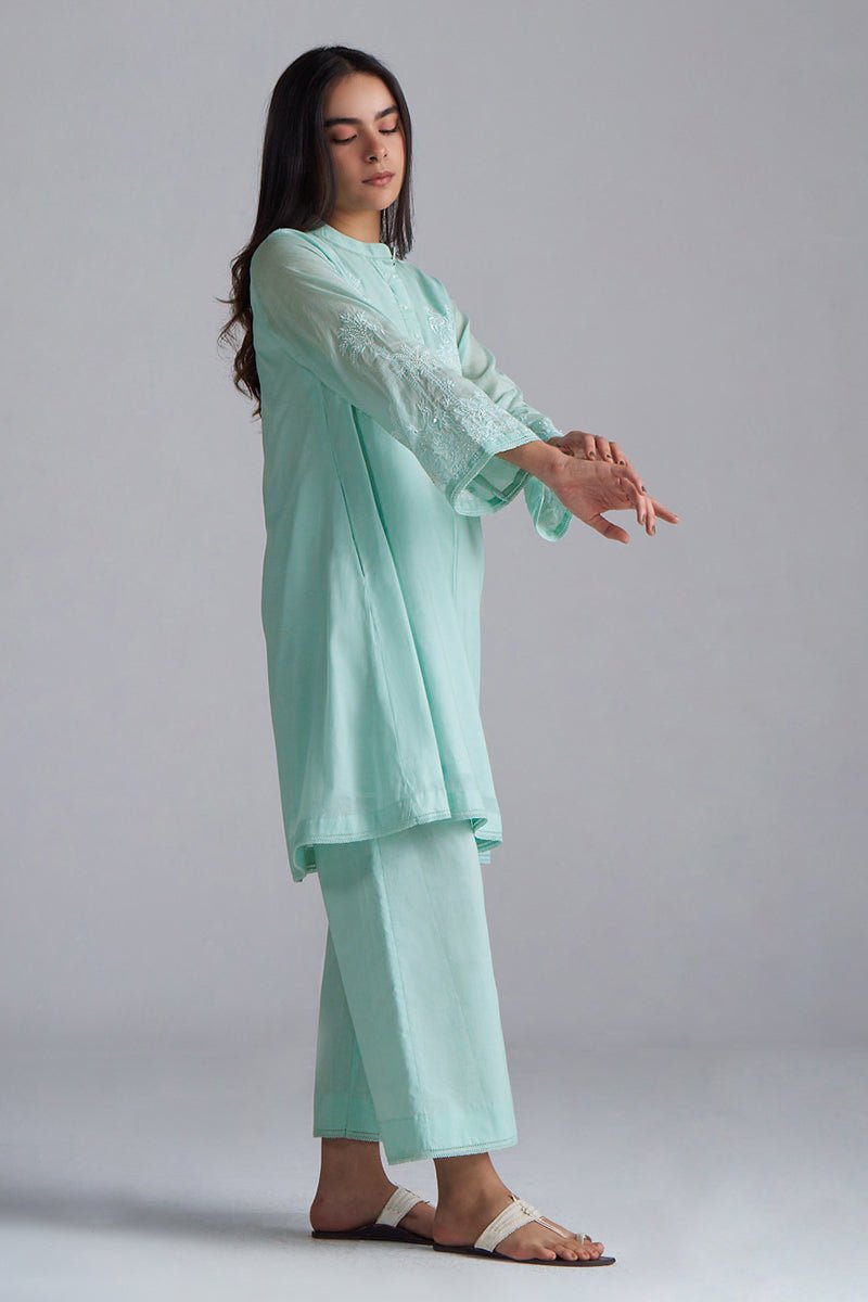Dusky Aqua Mul-Mul Co-ord Set