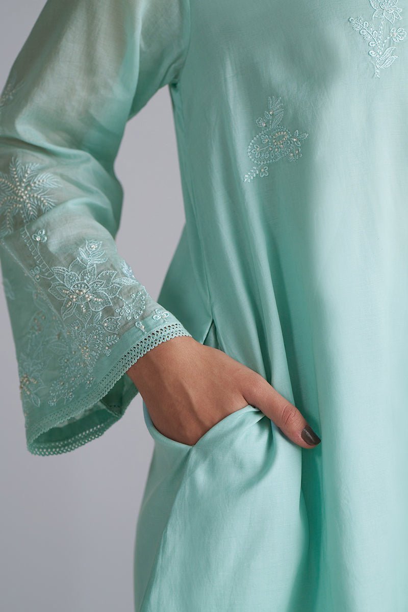 Dusky Aqua Mul-Mul Co-ord Set