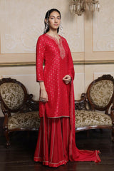 Virtual Pink Woven Silk Salwar Suit