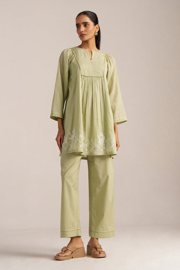 Sage Green Embroidered Co-ord Set