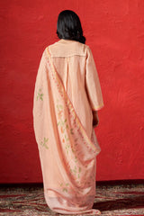 Peach Nectar Linen Woven Salwar Suit