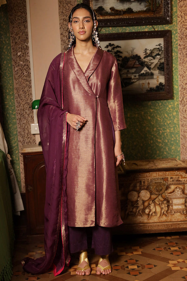 Imperial Purple Woven Salwar Suit