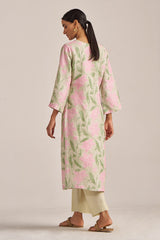 Moth and Prism Pink Bold Floral Linen Co-ord Set