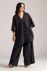 Black Mul-Mul Kaftaan Co-ord Set