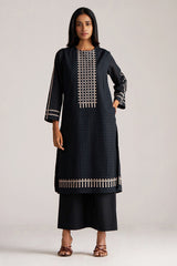 Black and White Mul-Mul Print Co-ord Set