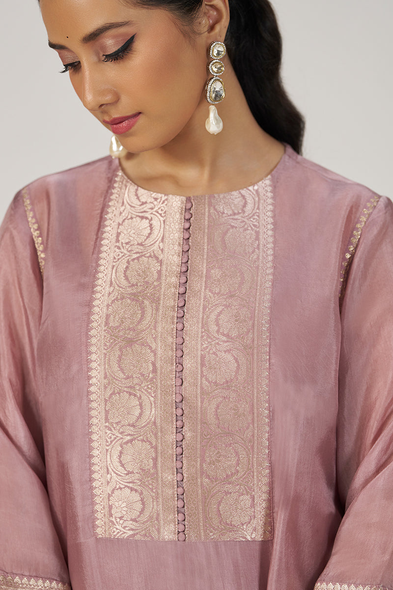 Woodrose Silk festive Co-ord Set