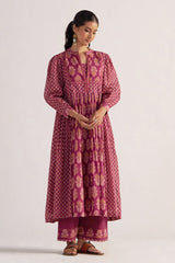 Dark Purple Mul Cotton Co-ord Set