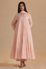 Evening Sand Mul-Mul Anarkali Kurta Set