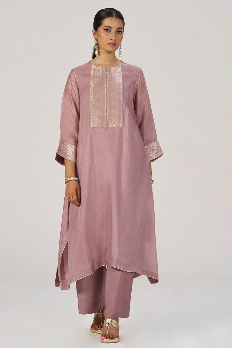 Woodrose Silk festive Co-ord Set
