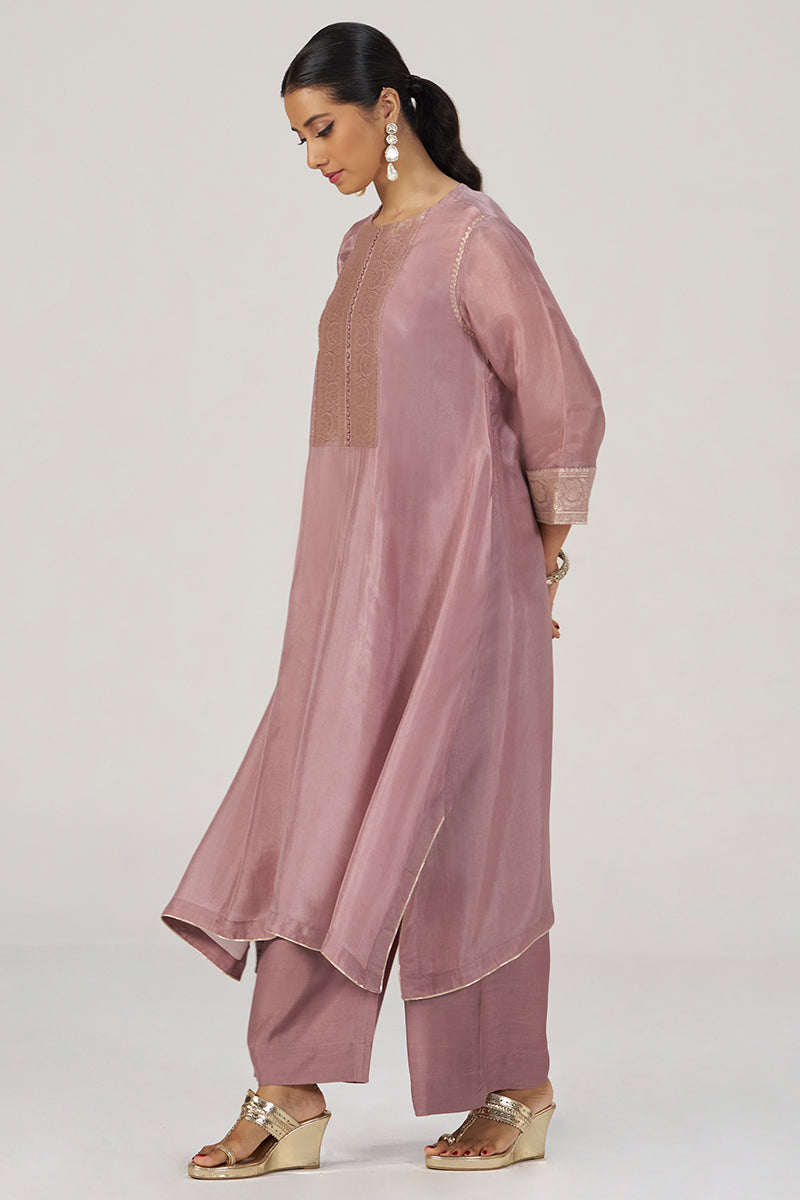 Woodrose Silk festive Co-ord Set