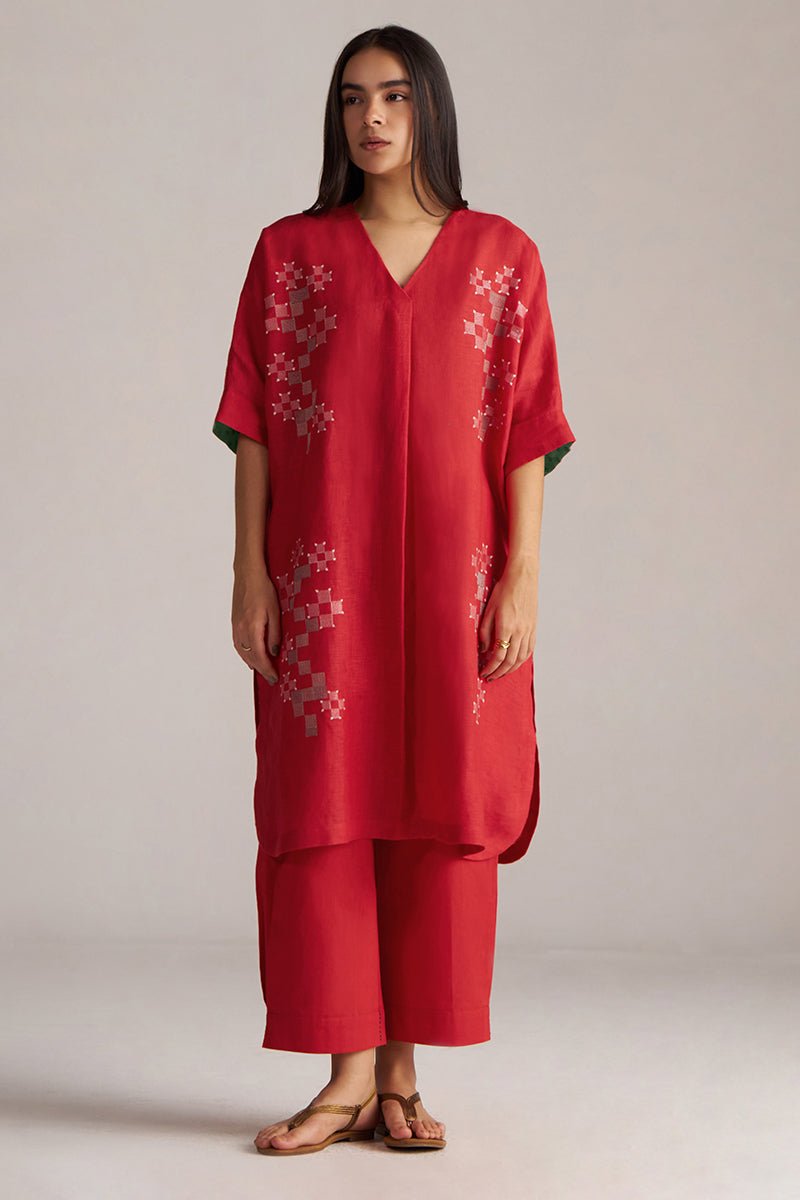 High Risk Red Linen Co-ord Set