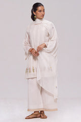 Ivory Mul-Chanderi Kurta Set
