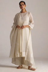 Ivory Pure Chanderi Kurta Set