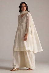 Ivory Pure Chanderi Kurta Set