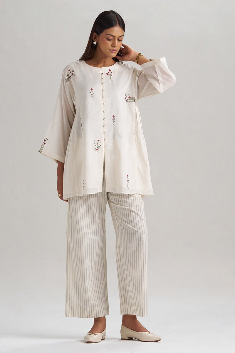 Ivory Mul-Mul Co-ord Set
