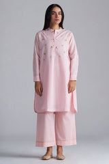 Rose Pink Mini-Check Woven Co-ord Set