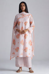 Shell and Melon Mul-Mul Kurta Set