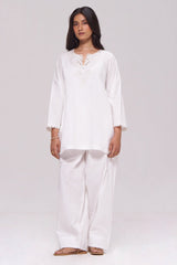 White Cotton Co-ord Set