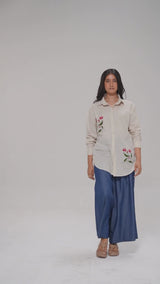 Off-White and Denim Blue Co-ord Set