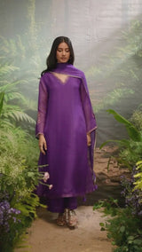 Buy Purple Kora Silk Festive Kurta Set