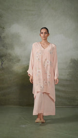Scallop Shell Crepe Silk Co-ord Set