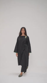 Black Cotton Co-ord Set