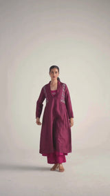 Burgundy and Cherries Jubilee Festive Co-ord Set