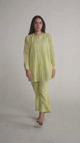 Fresh Mint Green Mul-Mul Co-ord Set