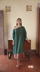 Sea Moss Green Off-Shoulder Co-ord Set