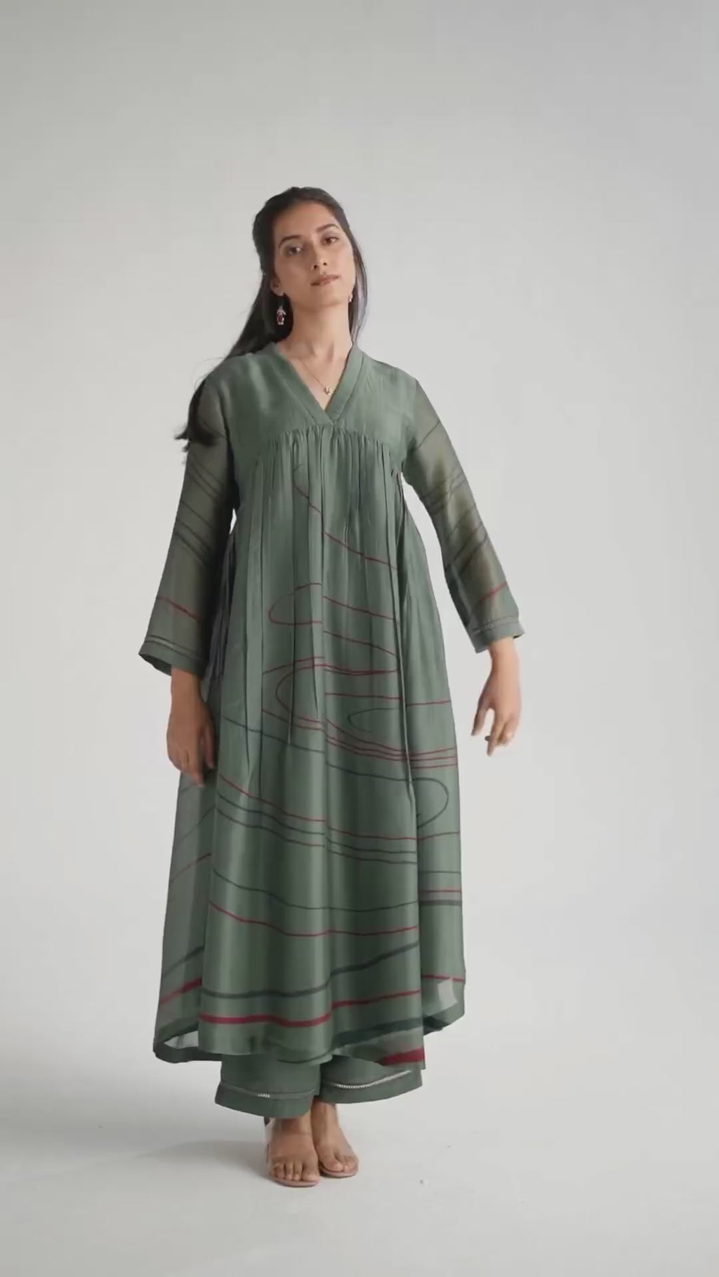Buy Cilantro Green Silk Co-Ord Set for Women