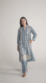 Faded Denim Cotton Linen Co-ord Set
