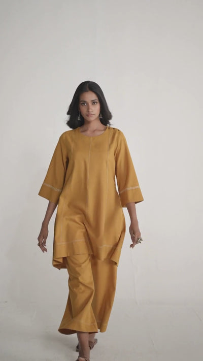 Mustard Yellow Co-ord Set for Women
