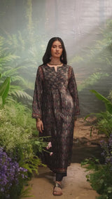 Black Silk Traditional Co-ord Set