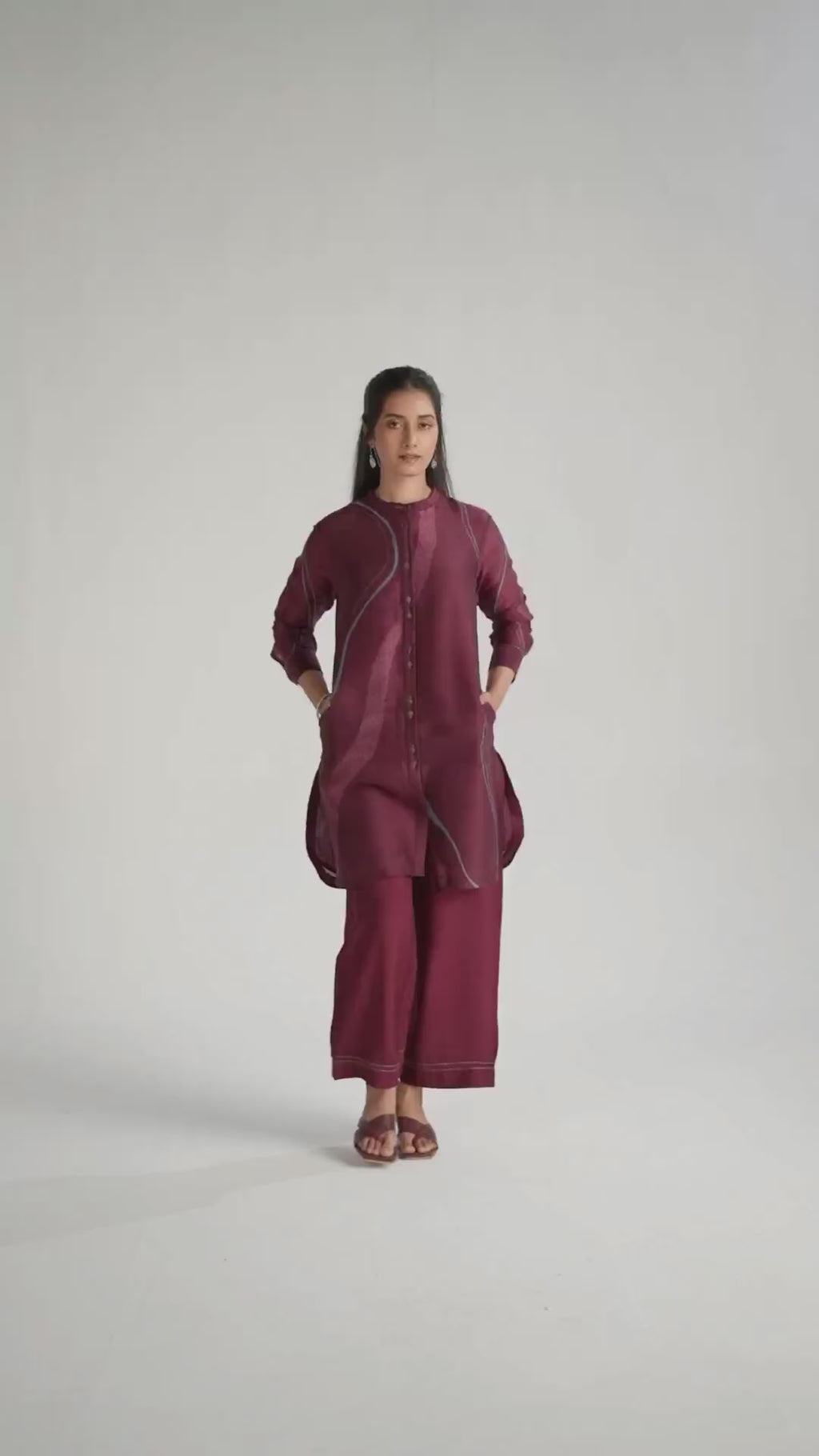 Buy Cordovan Silk Co-Ord Set for Women