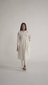 Ivory Mul-Mul Co-ord Set