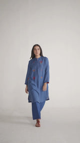 Galaxy Blue Linen Co-ord Set